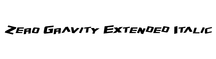 Zero Gravity Extended Italic Schriftart