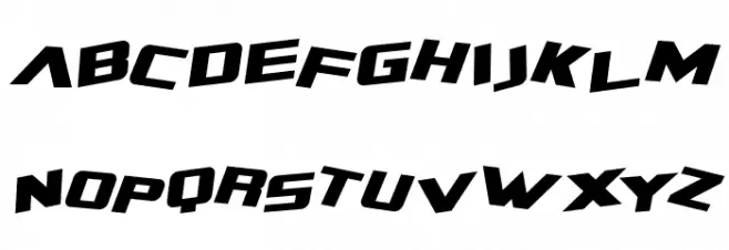 Zero Gravity Extended Italic Caratteri MAIUSCOLE