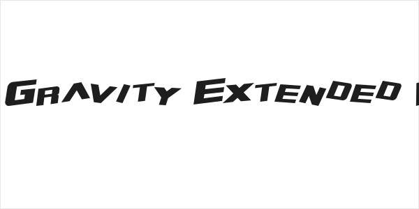 Zero Gravity Extended Italic Logo