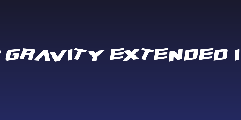 Zero Gravity Extended Italic Social Header