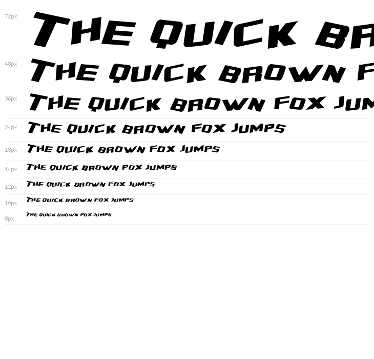 Zero Gravity Extended Italic Waterfall