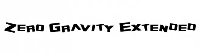 Zero Gravity Extended  フリーフォントのダウンロード