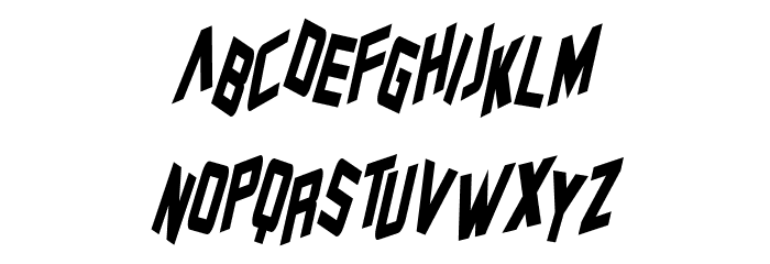 Zero Gravity Italic Font LOWERCASE
