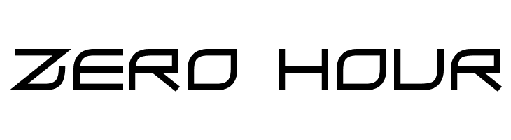 Zero Hour  Free Fonts Download