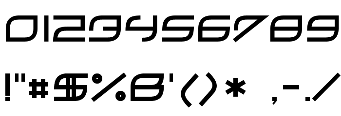 Zero Hour Font OTHER CHARS