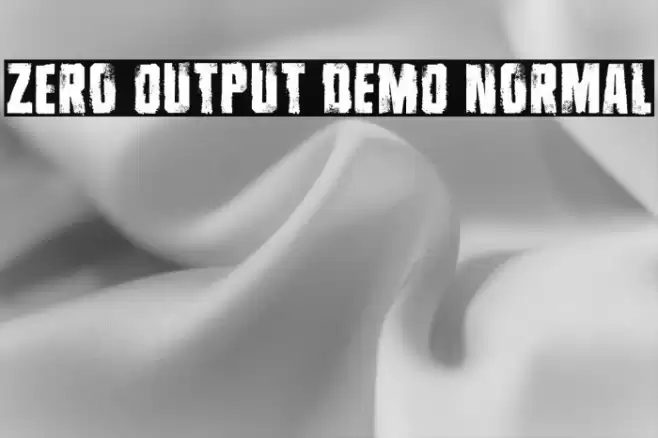 Zero Output DEMO Normal फ़ॉन्ट examples