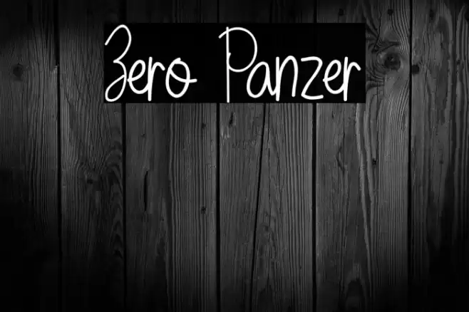 Zero Panzer Font examples
