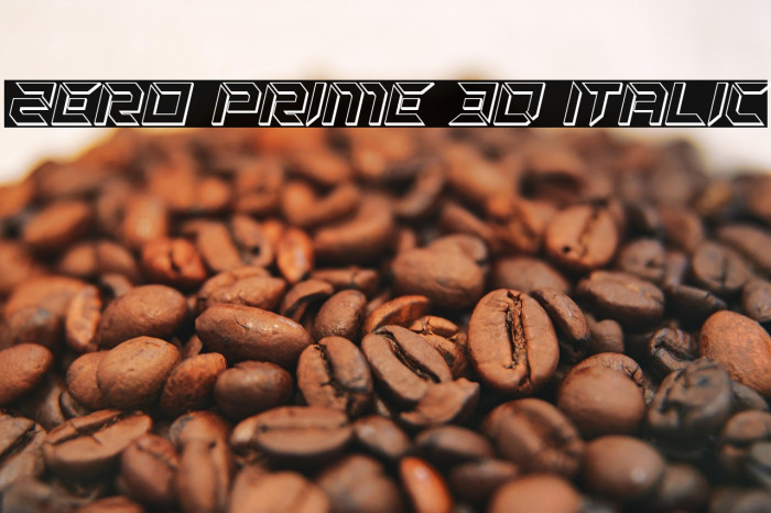 Zero Prime 3D Italic Example 1