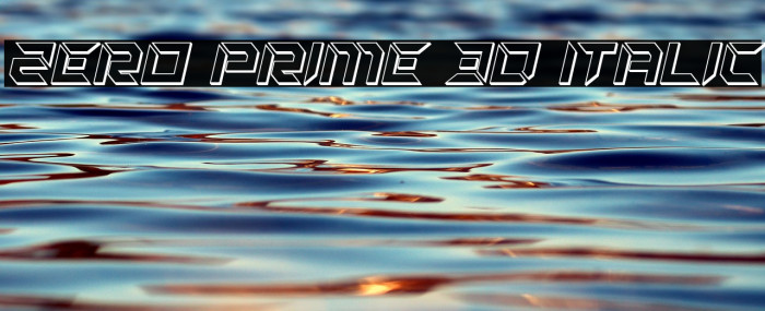 Zero Prime 3D Italic Example 3