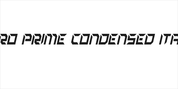 Zero Prime Condensed Italic Logo
