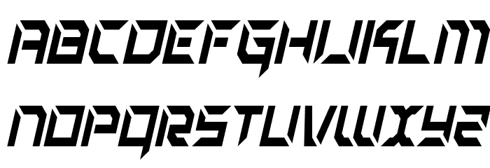 Zero Prime Condensed Italic Font LOWERCASE