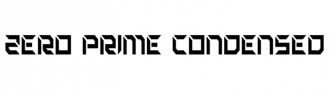 Zero Prime Condensed  Frei Schriftart Herunterladen