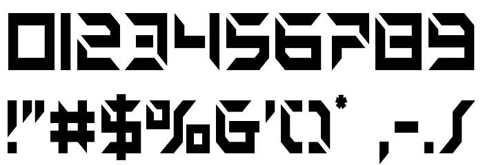 Zero Prime Condensed Font OTHER CHARS