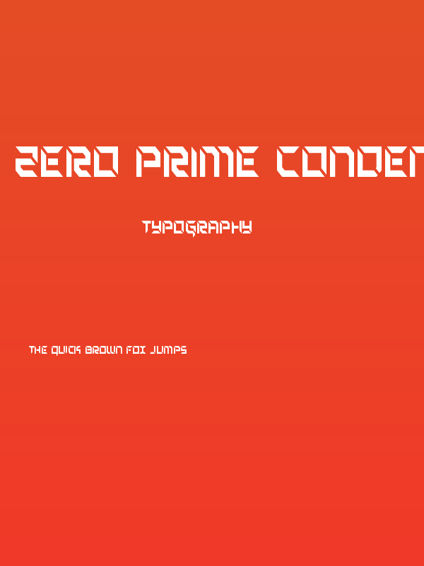 Zero Prime Condensed Poster