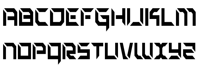 Zero Prime Condensed Font LOWERCASE