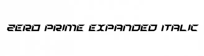 Zero Prime Expanded Italic  Fuentes Gratis Descargar