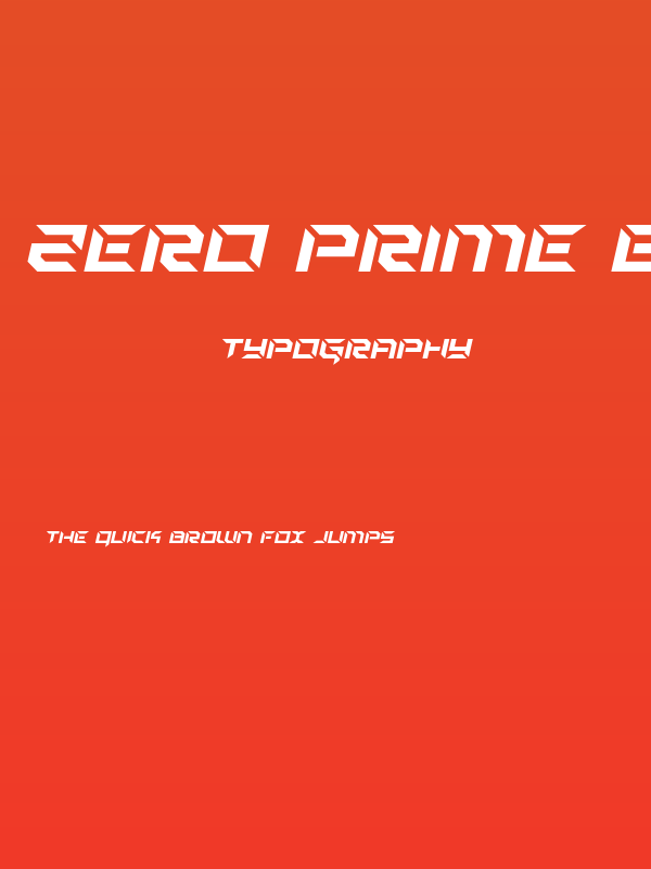 Zero Prime Expanded Italic Poster