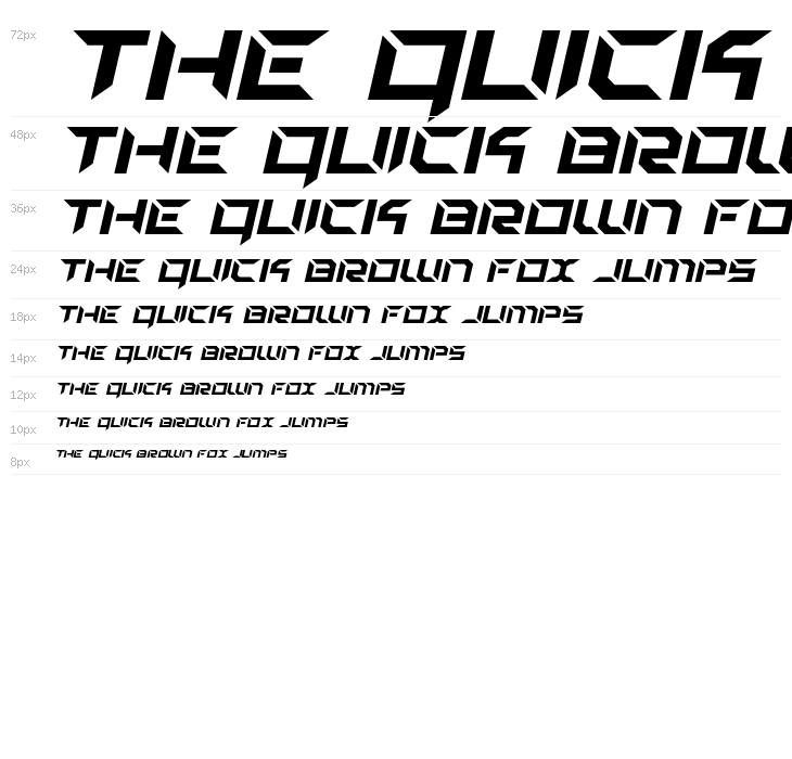 Zero Prime Expanded Italic Waterfall