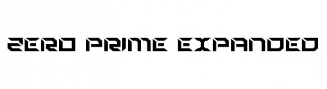 Zero Prime Expanded  Frei Schriftart Herunterladen