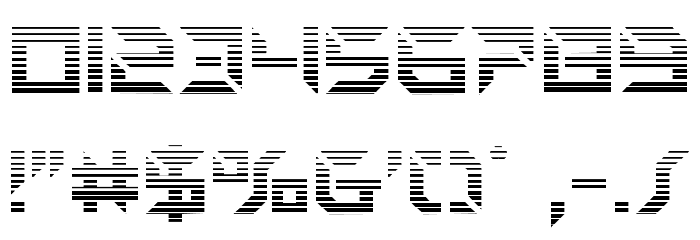 Zero Prime Gradient Font OTHER CHARS