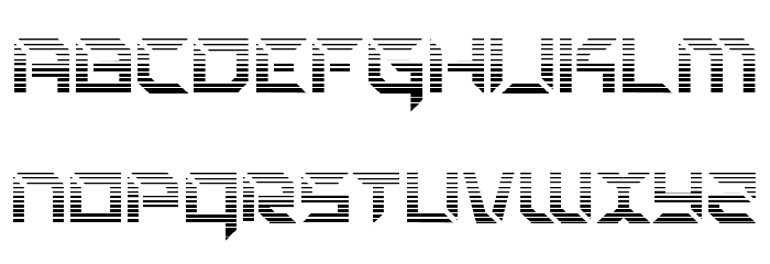 Zero Prime Gradient Font LOWERCASE