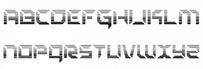 Zero Prime Gradient Schriftart Kleinbuchstaben