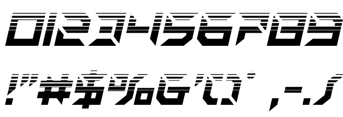 Zero Prime Halftone Italic Font OTHER CHARS