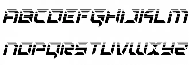 Zero Prime Halftone Italic Polices MAJUSCULES
