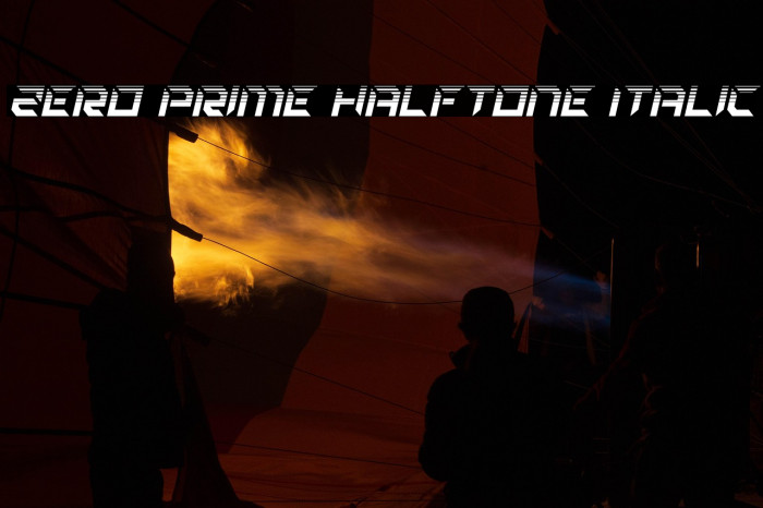 Zero Prime Halftone Italic Example 1