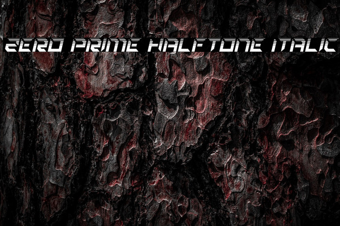 Zero Prime Halftone Italic Example 2
