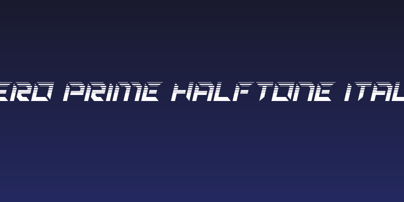Zero Prime Halftone Italic Social Header