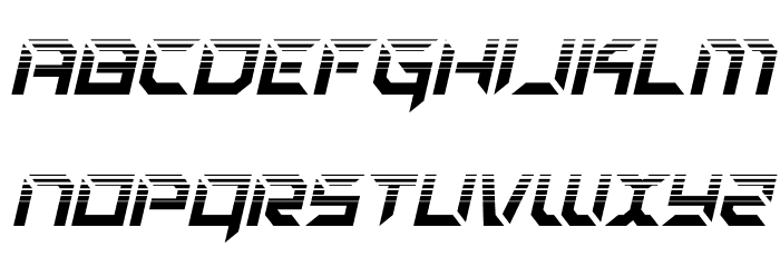 Zero Prime Halftone Italic Font LOWERCASE
