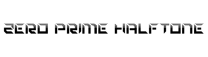 Zero Prime Halftone  font caratteri gratis