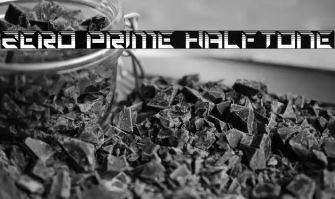 Zero Prime Halftone Font examples