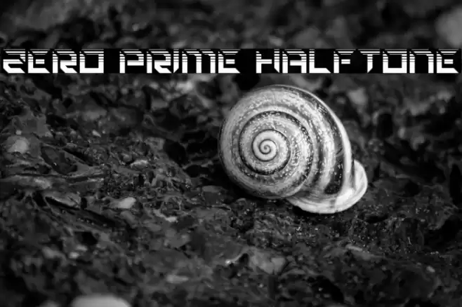 Zero Prime Halftone Font examples
