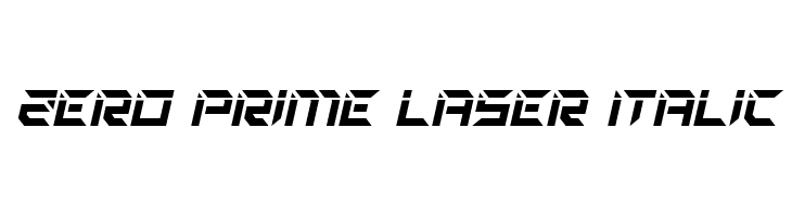 Zero Prime Laser Italic  Fuentes Gratis Descargar