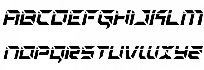 Zero Prime Laser Italic Polices MAJUSCULES