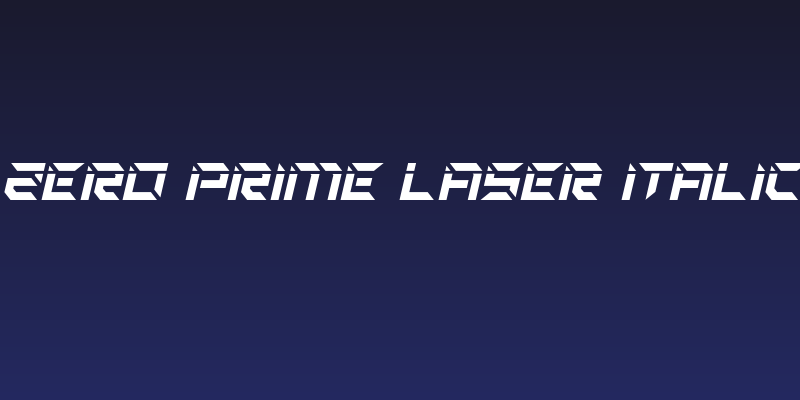 Zero Prime Laser Italic Social Header