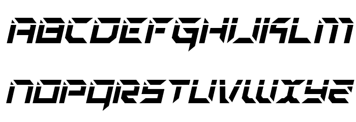 Zero Prime Laser Italic Font LOWERCASE