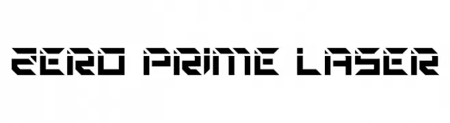 Zero Prime Laser  Frei Schriftart Herunterladen