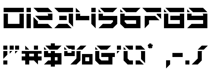 Zero Prime Laser Font OTHER CHARS