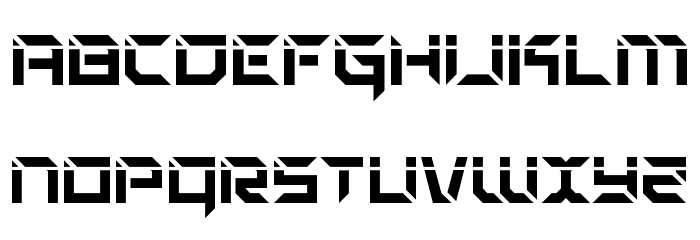 Zero Prime Laser Font LOWERCASE