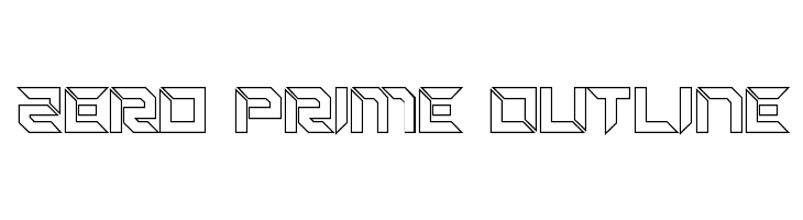 Zero Prime Outline  नि: शुल्क फ़ॉन्ट्स डाउनलोड