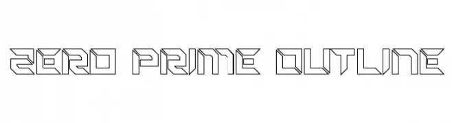 Zero Prime Outline  Fuentes Gratis Descargar