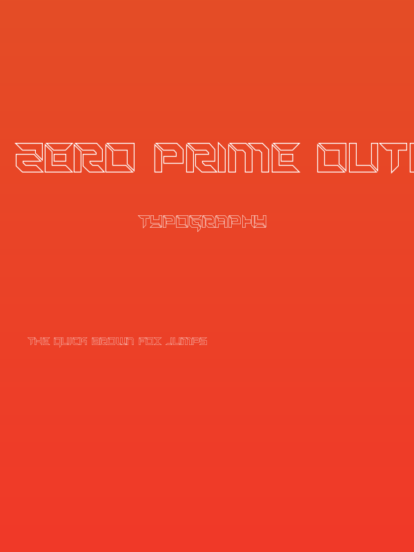 Zero Prime Outline Poster