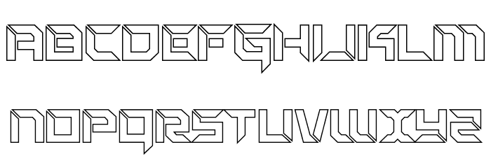 Zero Prime Outline Font LOWERCASE