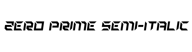 Zero Prime Semi-Italic  Frei Schriftart Herunterladen