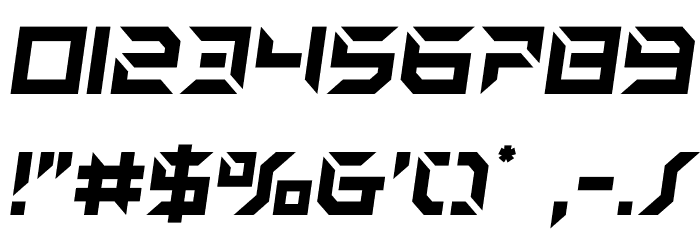Zero Prime Semi-Italic Font OTHER CHARS