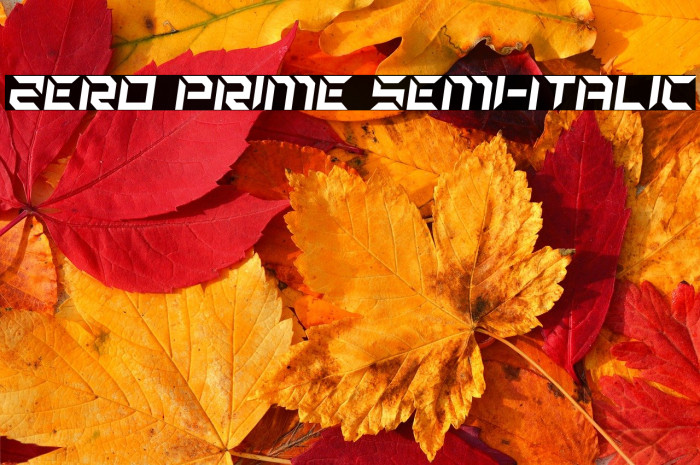 Zero Prime Semi-Italic Example 2