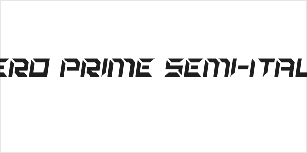 Zero Prime Semi-Italic Logo